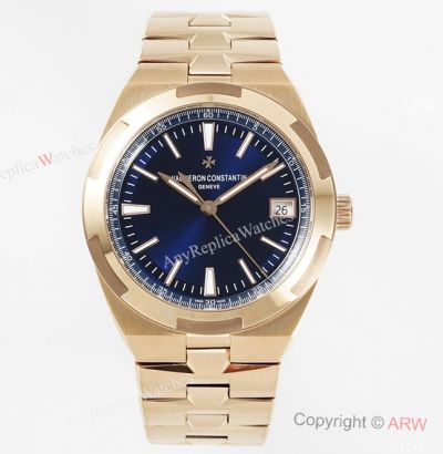 PPF Super Clone Vacheron Constantin Overseas 4500V Rose Gold Blue Face 41mm